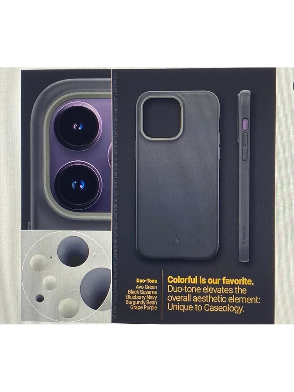 Caseology Case for iPhone 14 Pro 5G Black Sesame